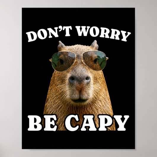 Mach dir keine Sorgen, sei capy lustige Capybara Poster (Vorne)