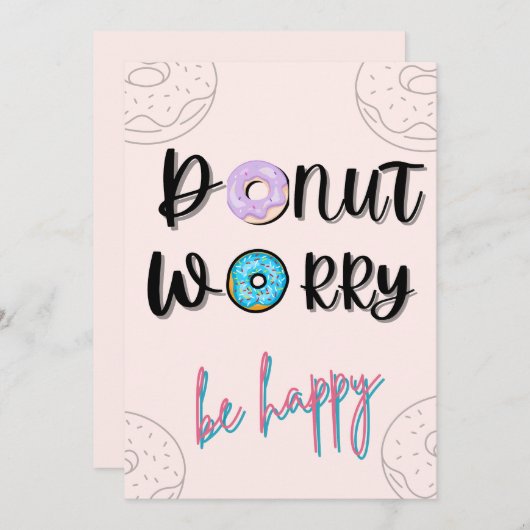 Mach dir keine Sorgen, sei froh, eingeladen zu wer Einladung (Vorne/Hinten)