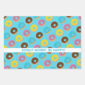 Mach dir keine Sorgen, sei fröhlich bunt lustige W Geschenkpapier Set (Vorderseite 2)