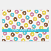 Mach dir keine Sorgen, sei fröhlich bunt lustige W Geschenkpapier Set (Vorderseite)