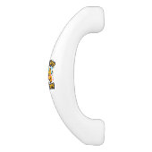 Mach dir keine Sorgen, sei glücklich Keramik Schrankknauf (Seitenansicht)