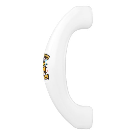 Mach dir keine Sorgen, sei glücklich Keramik Schrankknauf (Seitenansicht)