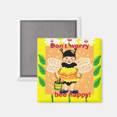 Mach dir keine Sorgen, sei glücklich! Magnet (Vorderseite/Rückseite)