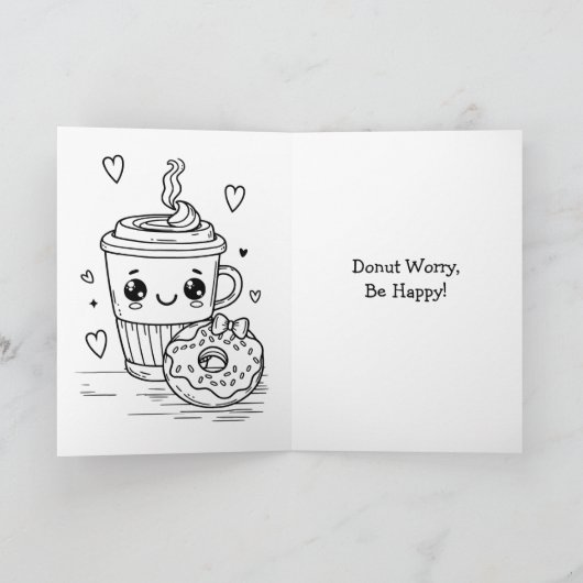 Mach dir keine Sorgen, sei glücklich | Niedlicher  Karte (Innenseite)