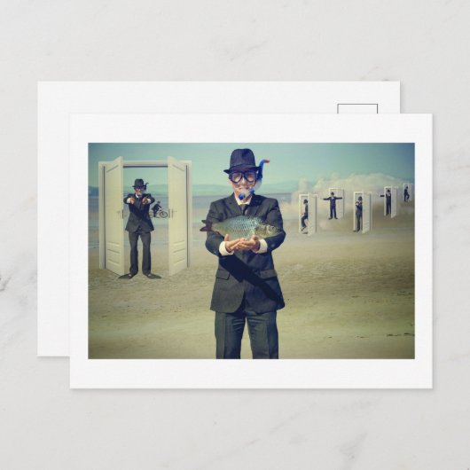 Mach dir keine Sorgen, sei glücklich Postkarte (Vorne/Hinten)