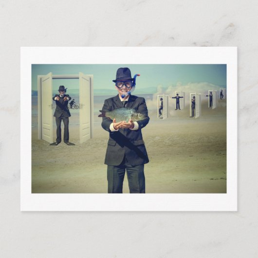 Mach dir keine Sorgen, sei glücklich Postkarte (Vorderseite)