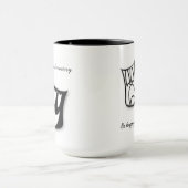 Mach dir keine Sorgen, sei glücklich Tasse (Zentrum)