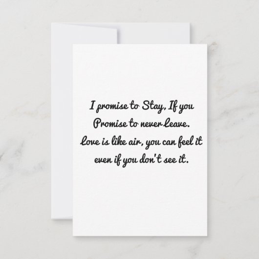 Mach dir keine Sorgen, süßes Herz, ich werde mit d Dankeskarte (Rückseite)