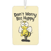 Mach dir keine Sorgen um glückliche Biene | Hummel Autolufterfrischer (Rückseite)