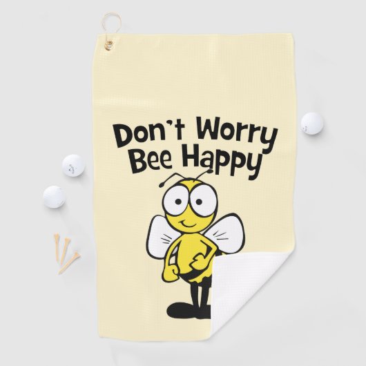 Mach dir keine Sorgen um glückliche Biene | Hummel Golfhandtuch (Insitu)