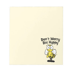 Mach dir keine Sorgen um glückliche Biene   Hummel Notizblock