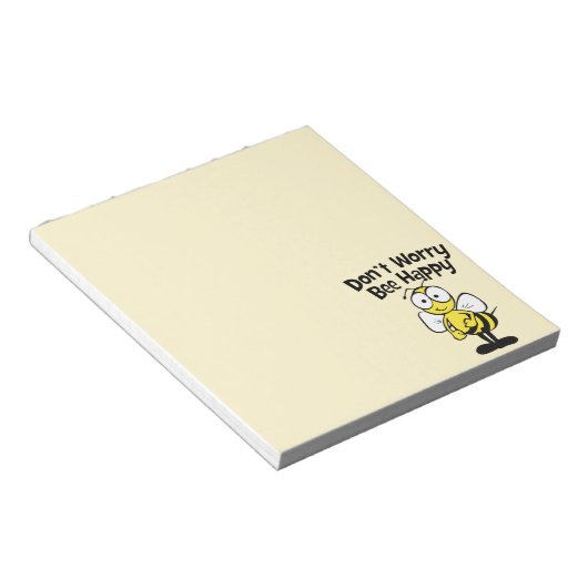 Mach dir keine Sorgen um glückliche Biene | Hummel Notizblock (angewinkelt)