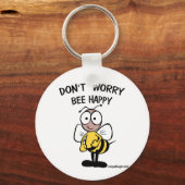 Mach dir keine Sorgen um glückliche Hummel Schlüsselanhänger (Vorderseite)