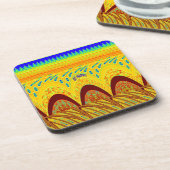 Mach dir keine Sorgen, wenn du glücklich bist beim Getränkeuntersetzer (Linke Seite)