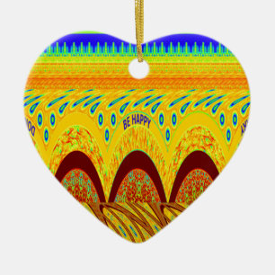 Mach dir keine Sorgen, wenn du glücklich bist beim Keramik Ornament