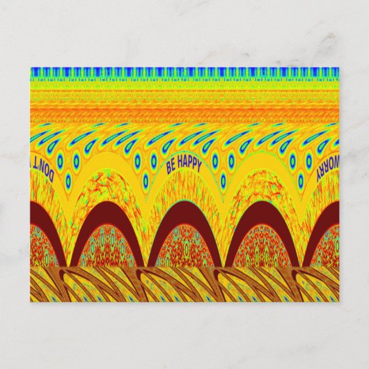 Mach dir keine Sorgen, wenn du glücklich bist beim Postkarte (Vorderseite)