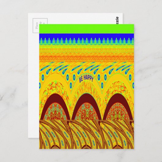 Mach dir keine Sorgen, wenn du glücklich bist beim Postkarte (Vorne/Hinten)