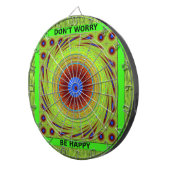 Mach dir keine Sorgen, wenn du glücklich bist. Dartscheibe (Vorderseite rechts)