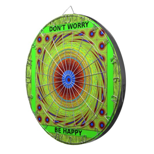 Mach dir keine Sorgen, wenn du glücklich bist. Dartscheibe (Vorderseite rechts)