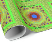 Mach dir keine Sorgen, wenn du glücklich bist. Geschenkpapier (Rolleneckpunkt)