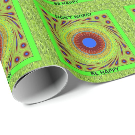 Mach dir keine Sorgen, wenn du glücklich bist. Geschenkpapier (Rolleneckpunkt)