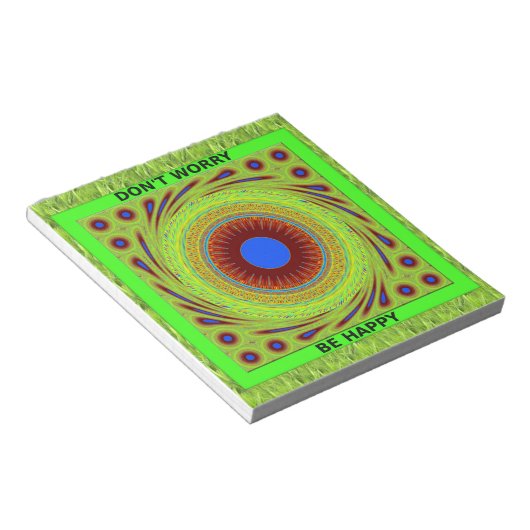 Mach dir keine Sorgen, wenn du glücklich bist. Notizblock (angewinkelt)