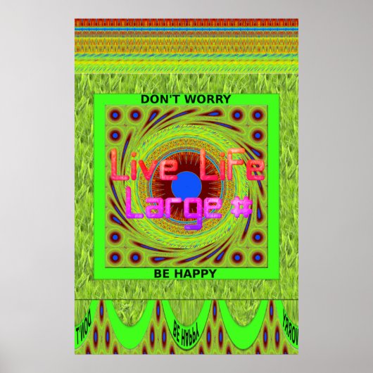 Mach dir keine Sorgen, wenn du glücklich bist. Poster (Vorne)