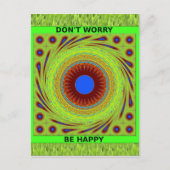Mach dir keine Sorgen, wenn du glücklich bist. Postkarte (Vorderseite)