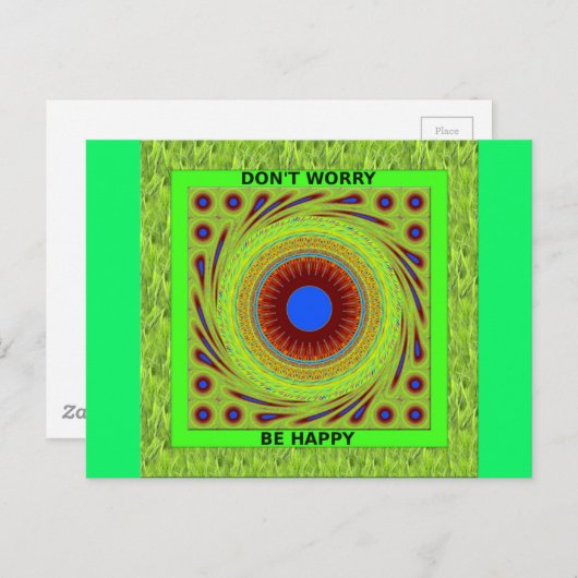 Mach dir keine Sorgen, wenn du glücklich bist. Postkarte (Vorne/Hinten)