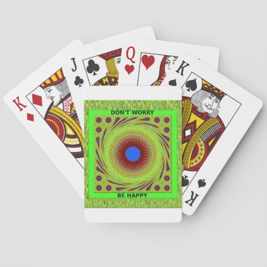 Mach dir keine Sorgen, wenn du glücklich bist. Spielkarten (Rückseite)