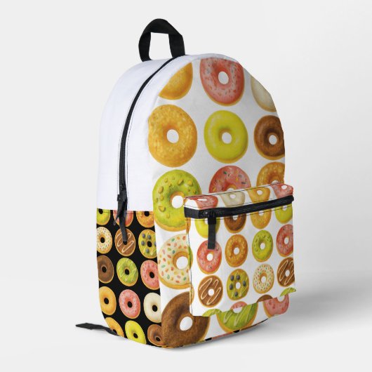 Mach dir Sorgen, sei glücklich! Bedruckter Rucksack (Rückseitige Ecke links)
