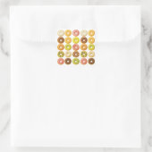 Mach dir Sorgen, sei glücklich! Quadratischer Aufkleber (Tasche)