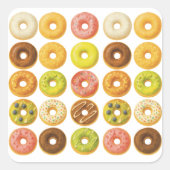 Mach dir Sorgen, sei glücklich! Quadratischer Aufkleber (Vorderseite)