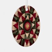 MACH Dog Rosette Custom Christmas Ornament Aus Metall (Vorderseite Rechts)