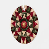 MACH Dog Rosette Custom Christmas Ornament Aus Metall (Vorderseite links)