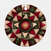 MACH Dog Rosette Custom Christmas Ornament Aus Metall (Vorderseite)