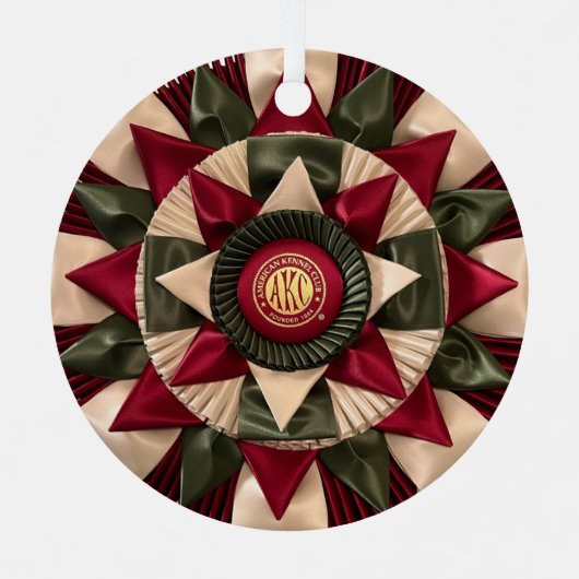 MACH Dog Rosette Custom Christmas Ornament Aus Metall (Vorderseite)