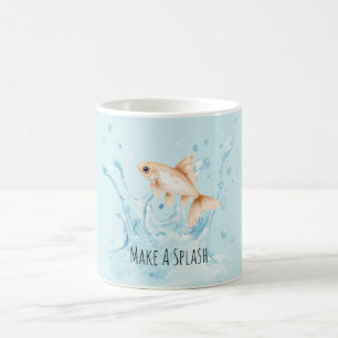 Mach einen Fisch spritzen Kaffeetasse