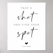 Mach einen Schnappschuss und finde deinen Platz Ho Poster (Vorne)