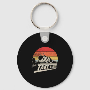 Mach einen Spaziergang Retro Vintage Sonnenunterga Schlüsselanhänger