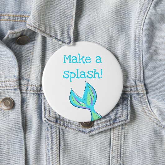 Mach einen Splash! Babyblau Button (Beispiel)