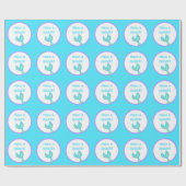 Mach einen Splash! Babyblau Geschenkpapier (Flach)