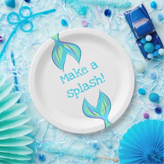 Mach einen Splash! Babyblau Pappteller (Party)