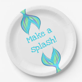 Mach einen Splash! Babyblau Pappteller