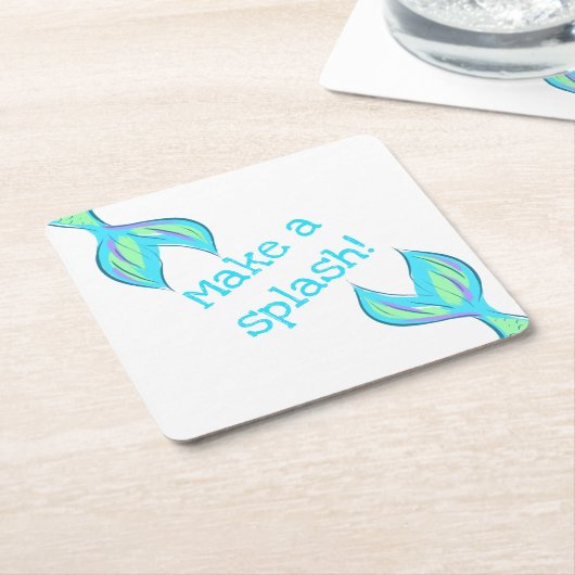 Mach einen Splash! Mermaid Paper Untersetzer (angewinkelt)