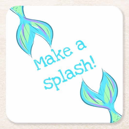 Mach einen Splash! Mermaid Paper Untersetzer (Vorderseite)