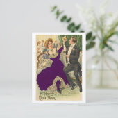 Mach einen Toast! Happy New Year, Vintag Postkarte (Stehend Vorderseite)