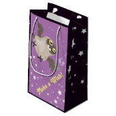 Mach einen Wunsch! Eule Kleine Geschenktüte (Rückseite Schrägansicht)