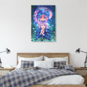 Mach einen Wunsch mit Magicfox- Fantasy-Kunst Leinwanddruck (Insitu (Schlafzimmer))