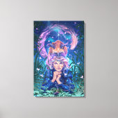 Mach einen Wunsch mit Magicfox- Fantasy-Kunst Leinwanddruck (Vorderseite)